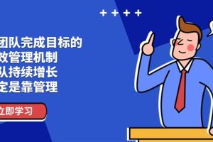 【2024.06.30】让团队完成目标的绩效管理机制，团队持续增长，一定是靠管理百度网盘免费下载-芽米宝库