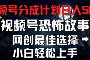 【2024.06.29】2024最新视频号分成计划，每天5分钟轻松月入500+，恐怖故事赛道, 网创项目最佳选择，小白轻松日入500+百度网盘免费下载-芽米宝库