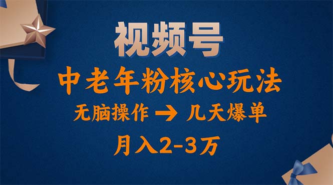 图片[1]-【2024.06.28】视频号火爆玩法，高端中老年粉核心打法，无脑操作，一天十分钟，月入两万百度网盘免费下载-芽米宝库
