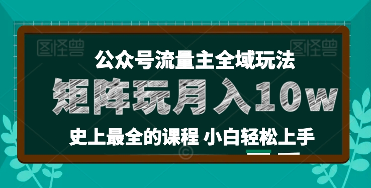 图片[1]-【2024.06.28】公众号流量主全新玩法，核心36讲小白也能做矩阵，月入10w+百度网盘免费下载-芽米宝库