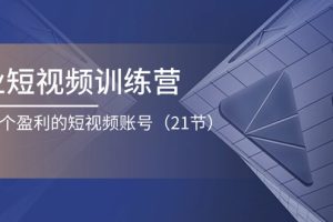 【2024.06.27】企业短视频训练营：打造一个盈利的短视频账号（21节）百度网盘免费下载-芽米宝库