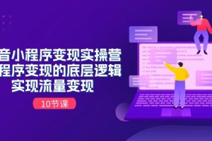 【2024.06.26】抖音小程序变现实操营，小程序变现的底层逻辑，实现流量变现（10节课）百度网盘免费下载-芽米宝库