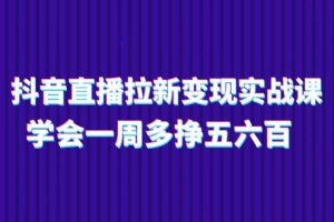 【2024.06.26】抖音直播拉新变现实操课，学会一周多挣五六百（15节课）百度网盘免费下载-芽米宝库