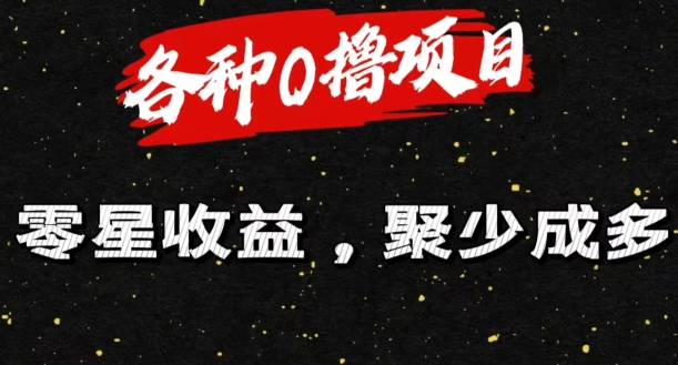 图片[1]-【2024.06.25】各种0撸项目零星收益，聚少成多百度网盘免费下载-芽米宝库