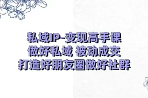 【2024.06.23】私域IP-变现高手课：做好私域 被动成交，打造好朋友圈做好社群（18节）百度网盘免费下载-芽米宝库