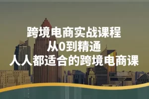 【2024.06.22】跨境电商实战课程：从0到精通，人人都适合的跨境电商课（14节课）百度网盘免费下载-芽米宝库