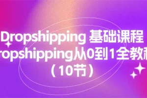 【2024.06.19】Dropshipping 基础课程，Dropshipping从0到1全教程（10节）百度网盘免费下载-芽米宝库