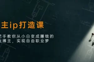 【2024.06.19】博主ip打造课：手把手教你从小白变成赚钱的创业博主，实现自由职业梦百度网盘免费下载-芽米宝库