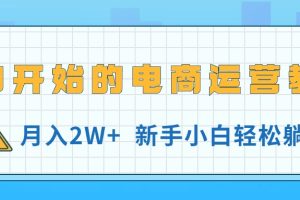 【2024.06.17】从0开始的电商运营教学，月入2W+，新手小白轻松躺赚百度网盘免费下载-芽米宝库