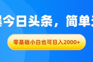 【2024.06.17】拉爆今日头条，简单无脑，零基础小白也可日入2000+百度网盘免费下载-芽米宝库