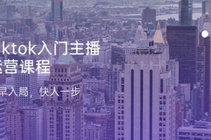 【2024.06.15】Tiktok入门主播运营课程，及早入局，快人一步（11节）百度网盘免费下载-芽米宝库