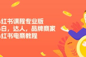 【2024.06.14】小红书课程专业版，小白，达人，品牌商家，小红书电商教程（15节）百度网盘免费下载-芽米宝库