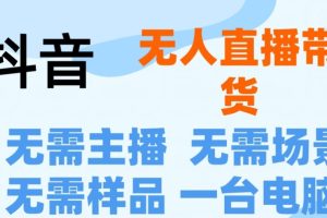 【2024.06.12】抖音无人直播抖音最新创新玩法，不用露脸，不用讲话就可以直播带货-芽米宝库