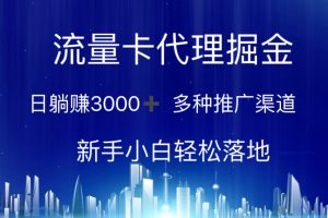 【2024.06.09】流量卡代理掘金 日躺赚3000+ 多种推广渠道 新手小白轻松落地百度网盘免费下载-芽米宝库