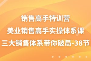 【2024.06.08】销售高手特训营，美业销售高手实操体系课，三大销售体系带你破局-38节百度网盘免费下载-芽米宝库