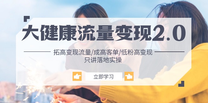 图片[1]-【2024.06.04】大健康流量变现2.0：拓高变现 流量/成高客单/低粉高变现/只讲落地实战百度网盘免费下载-芽米宝库