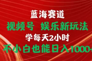 【2024.06.01】蓝海赛道视频号 娱乐新玩法每天2小时小白也能日入1000+百度网盘免费下载-芽米宝库