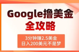 【2024.05.29】3分钟赚2.5美金，日入200美元不是梦，揭秘Google广告撸美金全攻略百度网盘免费下载-芽米宝库
