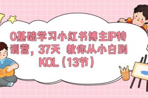 【2024.05.29】0基础学习小红书博主IP特训营，37天 教你从小白到KOL（13节）百度网盘免费下载-芽米宝库