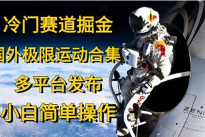 【2024.05.28】冷门赛道掘金，国外极限运动视频合集，多平台发布，小白简单操作百度网盘免费下载-芽米宝库