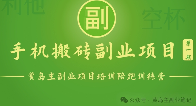 图片[1]-【2024.05.24】手机搬砖小副业项目训练营1.0，实测1小时收益50+，一部手机轻松日入100+百度网盘免费下载-芽米宝库