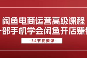 【2024.05.25】闲鱼电商运营高级课程，一部手机学会闲鱼开店赚钱（34节课）百度网盘免费下载-芽米宝库