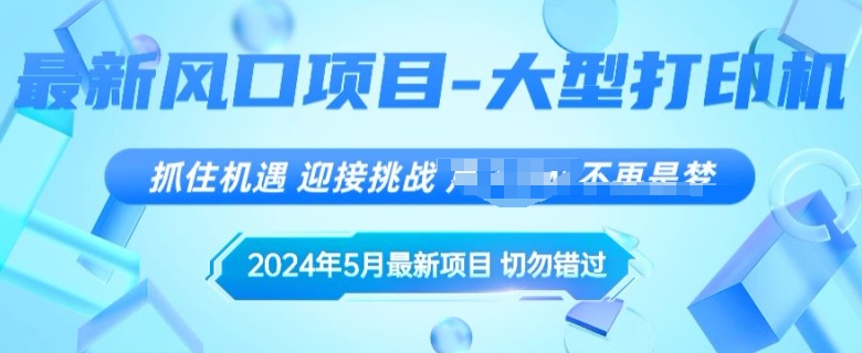 图片[1]-【2024.05.23】2024年5月最新风口项目，闲鱼卖大型打印机，无货源赚差价模式，小白也可以操作百度网盘免费下载-芽米宝库