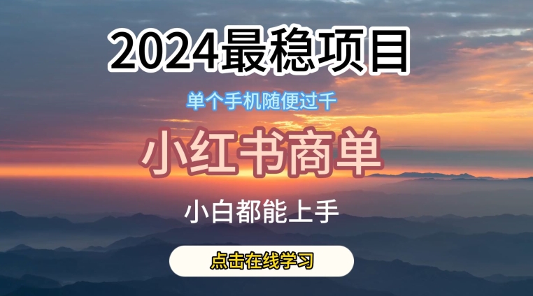 图片[1]-【2024.05.23】2024最稳蓝海项目，小红书商单项目，没有之一百度网盘免费下载-芽米宝库