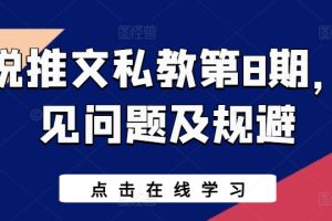 【2024.05.23】小说推文私教第8期，常见问题及规避百度网盘免费下载-芽米宝库