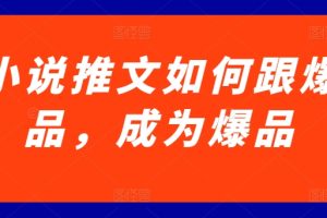 【2024.05.21】小说推文如何跟爆品，成为爆品百度网盘免费下载-芽米宝库