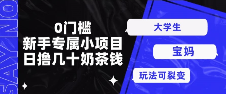 图片[1]-【2024.05.21】0门槛，新手专属小项目，日撸几十奶茶钱百度网盘免费下载-芽米宝库