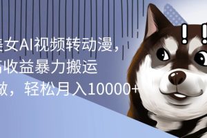 【2024.05.20】海外美女AI视频转动漫，高收益暴力搬运，听话照做，轻松月入10000+百度网盘免费下载-芽米宝库