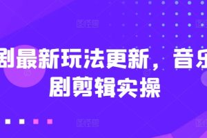 【2024.05.20】短剧最新玩法更新，音乐短剧剪辑实操百度网盘免费下载-芽米宝库
