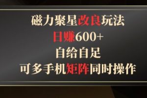 【2024.05.19】快手磁力聚星撸收益改良玩法，稳定日赚600+，可多手机同时操作百度网盘免费下载-芽米宝库