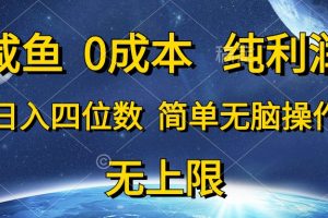 【2024.05.19】咸鱼0成本，纯利润，日入四位数，简单无脑操作百度网盘免费下载-芽米宝库