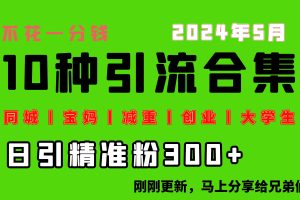 【2024.05.17】0投入，每天搞300+“同城、宝妈、减重、创业、大学生”等10大流量！百度网盘免费下载-芽米宝库