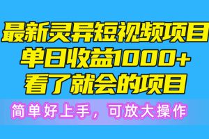 【2024.05.17】最新灵异短视频项目，单日收益1000+看了就会的项目，简单好上手可放大操作百度网盘免费下载-芽米宝库