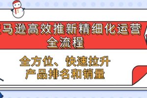 【2024.05.18】亚马逊-高效推新精细化 运营全流程，全方位、快速 拉升产品排名和销量百度网盘免费下载-芽米宝库