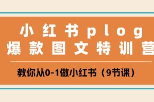 【2024.05.18】小红书 plog爆款图文特训营，教你从0-1做小红书（9节课）百度网盘免费下载-芽米宝库