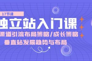【2024.05.18】独立站入门课：多渠道 引流布局策略/成长策略/垂直站发展趋势与布局百度网盘免费下载-芽米宝库