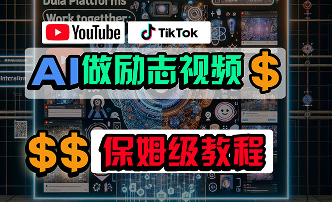 图片[1]-【2024.05.16】利用AI制作励志视频，在YouTube和TikTok赚钱，小白可做（附工具）百度网盘免费下载-芽米宝库