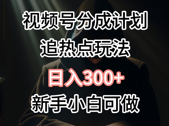 图片[1]-【2024.05.16】视频号最新追热点玩法，适合新手小白，快速获取收益百度网盘免费下载-芽米宝库