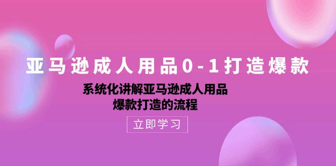 图片[1]-【2024.05.15】亚马逊成人用品0-1打造爆款：系统化讲解亚马逊成人用品爆款打造的流程百度网盘免费下载-芽米宝库