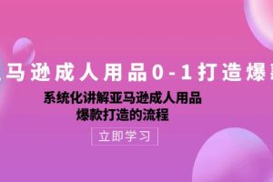 【2024.05.15】亚马逊成人用品0-1打造爆款：系统化讲解亚马逊成人用品爆款打造的流程百度网盘免费下载-芽米宝库