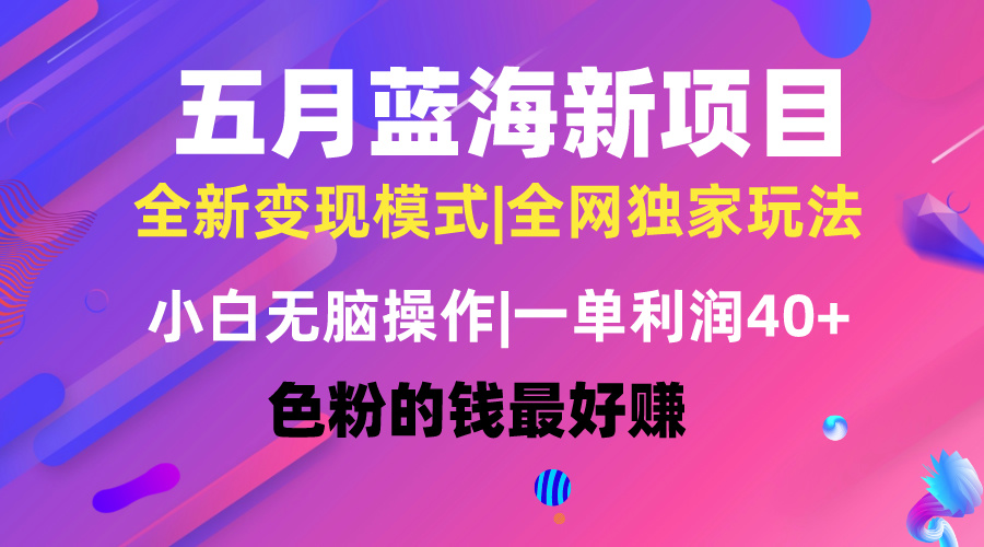 图片[1]-【2024.05.14】五月蓝海项目全新玩法，小白无脑操作，一天几分钟，矩阵操作，月入4万+百度网盘免费下载-芽米宝库