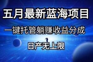 【2024.05.14】五月刚出最新蓝海项目一键托管 躺赚收益分成 日产无上限百度网盘免费下载-芽米宝库