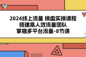 【2024.05.14】2024线上流量 操盘实操课程，搭建高人效流量团队，掌握多平台流量-8节课百度网盘免费下载-芽米宝库