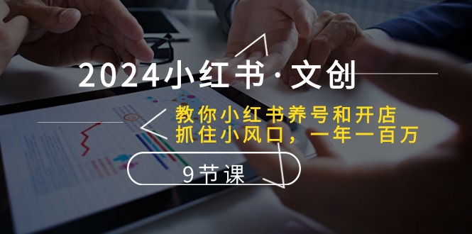 图片[1]-【2024.05.13】2024小红书·文创：教你小红书养号和开店、抓住小风口 一年一百万 (9节课)百度网盘免费下载-芽米宝库