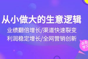 【2024.05.13】从小做大生意逻辑：业绩翻倍增长/渠道快速裂变/利润稳定增长/全网营销创新百度网盘免费下载-芽米宝库