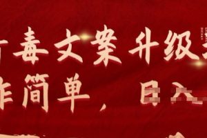 【2024.05.11】抖音毒文案项目升级玩法可矩阵操作流量可观，几分钟一条原创视频，一部手机即可操作百度网盘免费下载-芽米宝库